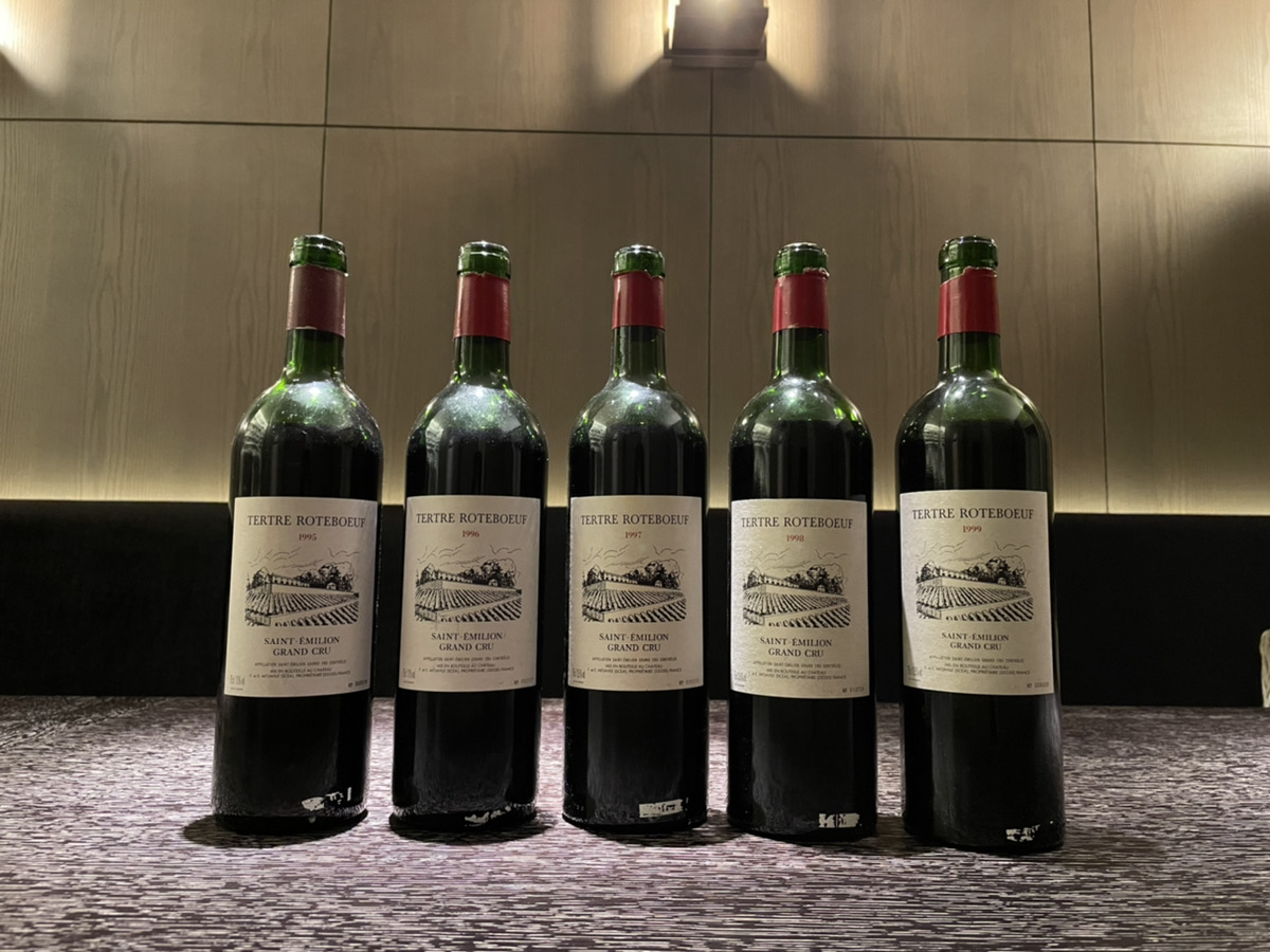 ワインレポート】シャトー・テルトル・ロートブッフ垂直！！ Chateau Tertre Roteboeuf Tasting 1999-1995  ＠Aoyama Wine Base - BLOG | AOYAMA WINE BASE